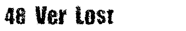 48 Ver Lost font preview